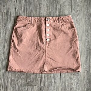 Forever 21 Pink Button Up Skirt Size M